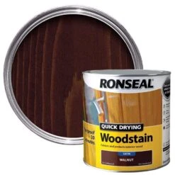 Ronseal Quick Drying Walnut Satin Wood Stain -Taskers Sale Shop ronseal quick drying walnut satin wood stain 750ml 13110316269654