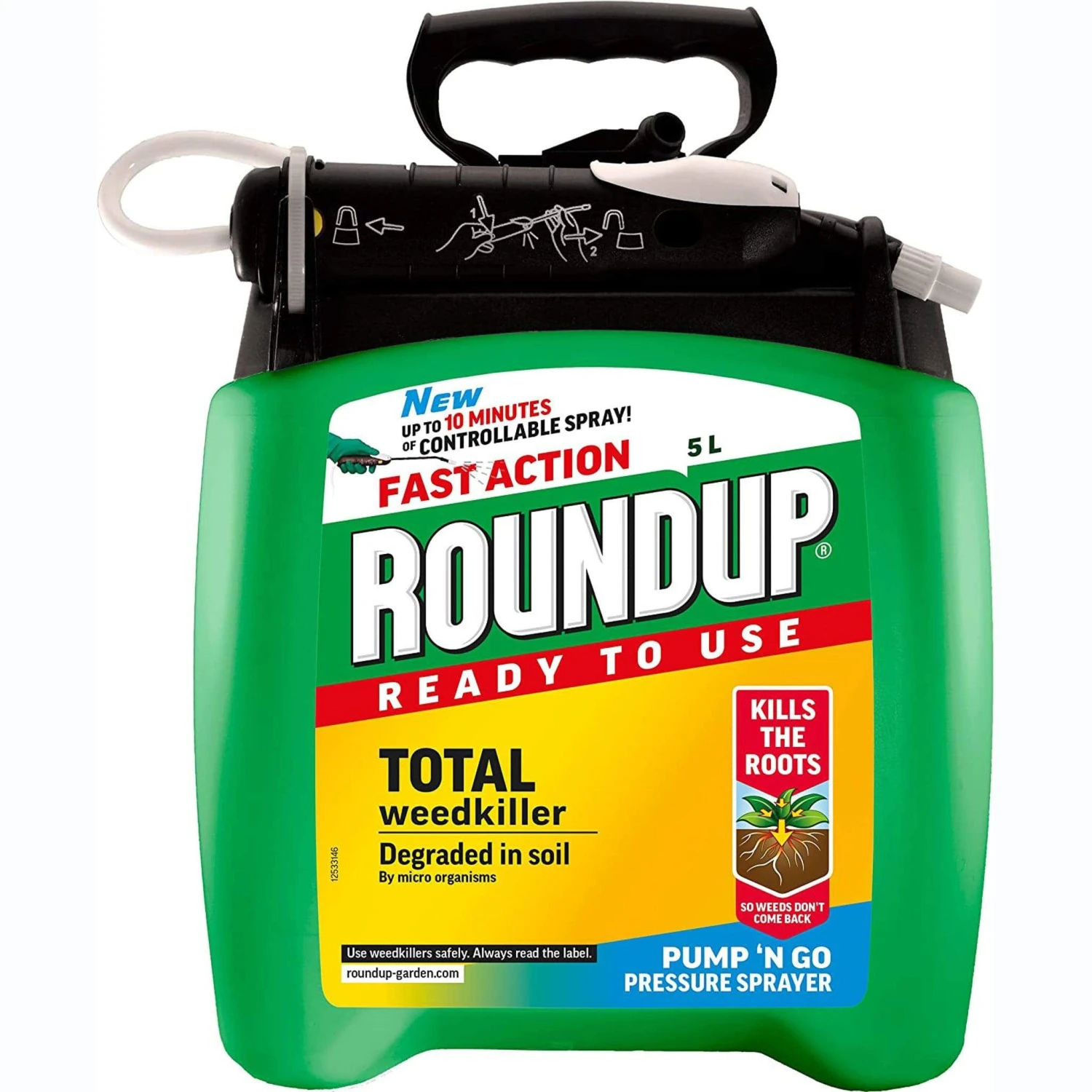 Roundup Fast Action Weed Killer Spray 5L 3 Roundup Fast Action Weed Killer Spray 5L