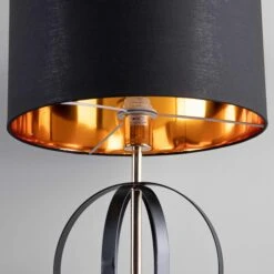Black Gold Hooped Table Lamp -Taskers Sale Shop s light tl blk gld blk shade 8072bgo s light tl blk gld blk shade 8072bgo 30107310063702