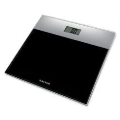 Salter Glass Electronic Bathroom Scale - Silver/Black