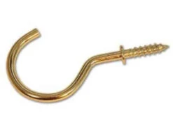 Select Shouldered Cup Hooks Electro Brass 20Mm