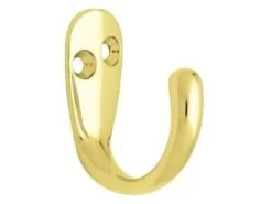 Select Single Brass Plated Robe Hook