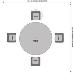 Ariel Round Dining Table & 4 Grey Boucle Lindsey Chairs 37 Ariel Round Dining Table & 4 Grey Boucle Lindsey Chairs -Taskers Sale Shop set plan