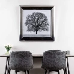 Shh Chrome Winter Tree Framed Picture 6868