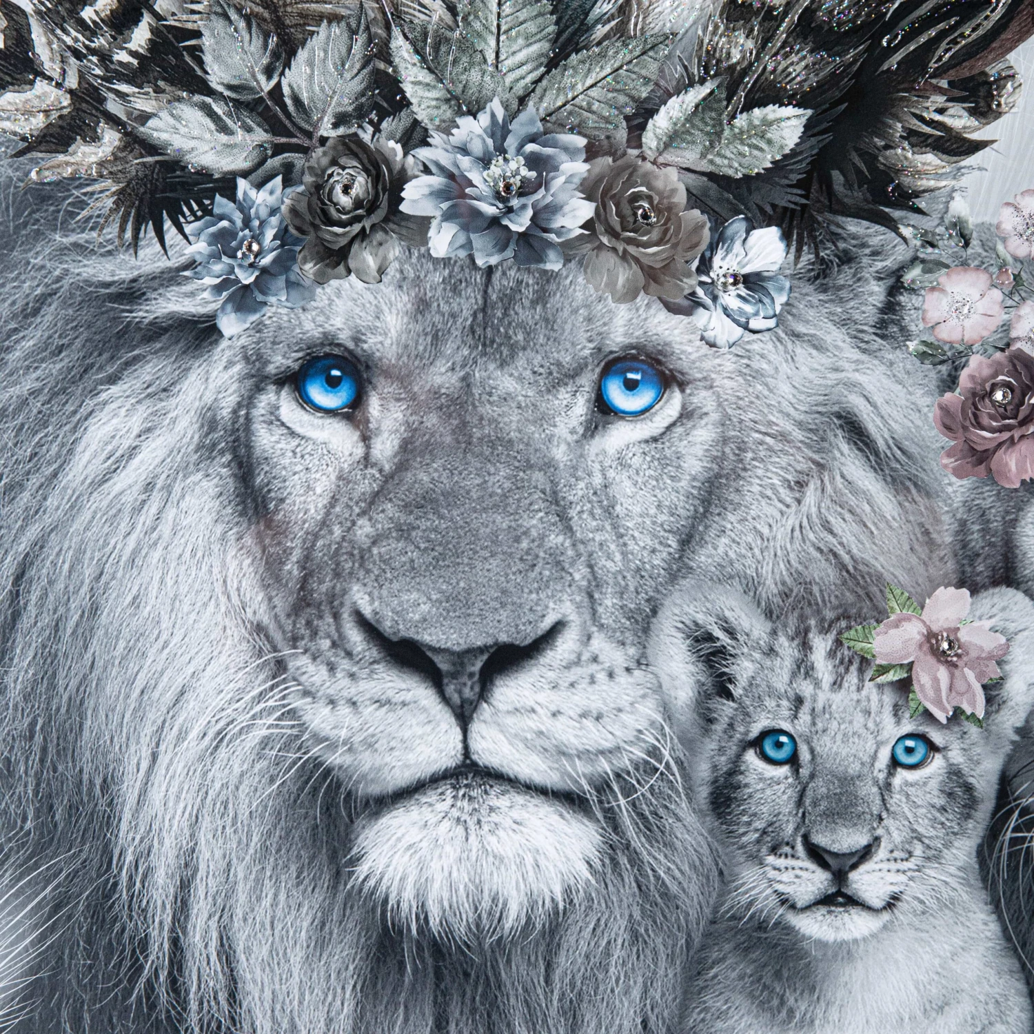 Shh Three Cub Lion Family Framed Picture 90 X 90 5 Shh Three Cub Lion Family Framed Picture 90 X 90 - Image 3