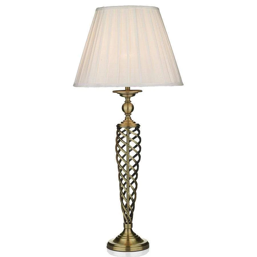 Zaragoza Table Lamp Complete With Shade Antique Brass 3 Zaragoza Table Lamp Complete With Shade Antique Brass