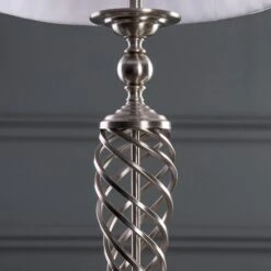 Siam Table Lamp Complete With Shade Satin Chrome -Taskers Sale Shop siam table lamp complete with shade satin chrome dar siam tl s chrome sia4246 29336418844758