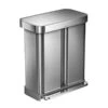 Simplehuman Dual Compartments 58L Brushed Steel 1 Simplehuman Dual Compartments 58L Brushed Steel -Taskers Sale Shop simplehuman dual compartments 58l brushed steel s human dual compartments 58l bs 14434973548630