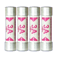 3Amp British Plug Fuses - 4 Pack