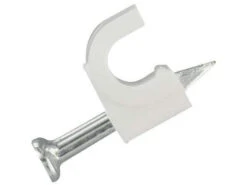 Sparkpak White 6.0Mm Round Cable Clips - 20 Pack (01085600)