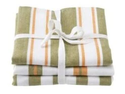 Stow Green Kensington Stripe Green Tea Towels 3 Pack