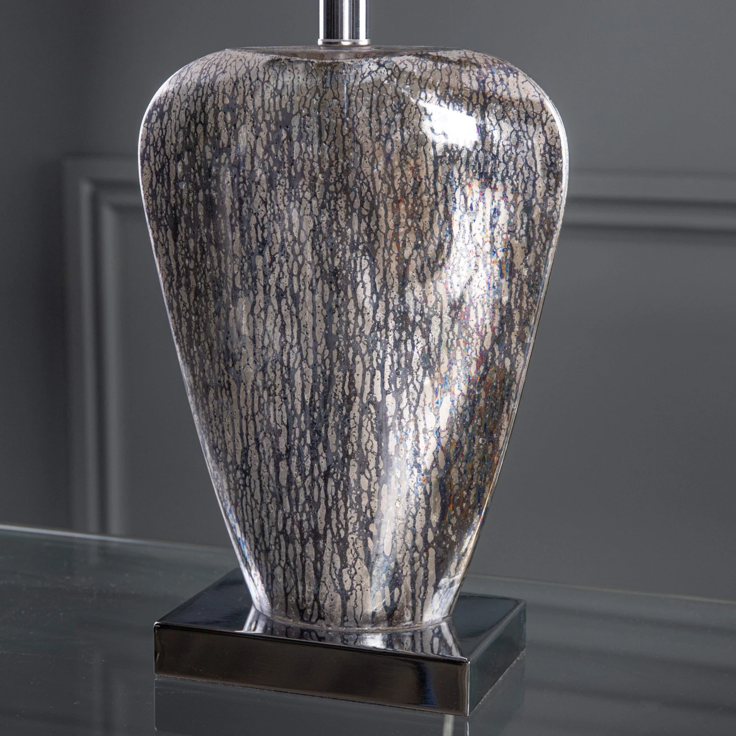 Coin Table Lamp Mercury Gold With Cream Shade 6 Coin Table Lamp Mercury Gold With Cream Shade - Image 4