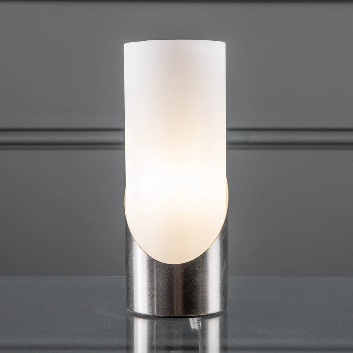 Cornella Satin & Nickel Touch Table Lamp 4 Cornella Satin & Nickel Touch Table Lamp - Image 2