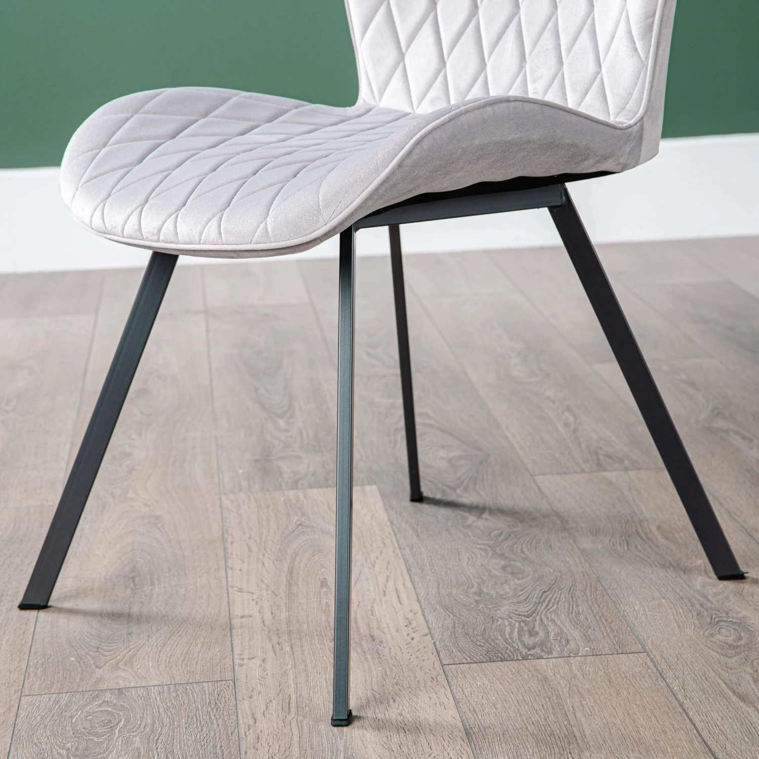 Vancouver Silver Velvet Dining Chair 6 Vancouver Silver Velvet Dining Chair - Image 4