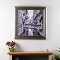 Venice 1 - Silver Frame 75 X 75Cm