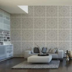 Versace Heritage Grey/Silver Wallpaper - 37055-5