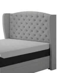 Tempur® Woodbridge Headboard -Taskers Sale Shop woodbridge ottoman bedframe angled mattress smartcool soho light grey