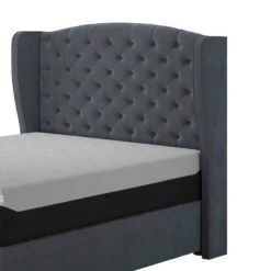 Tempur® Woodbridge Headboard -Taskers Sale Shop woodbridge ottoman bedframe angled mattress smartcool velvet aqua
