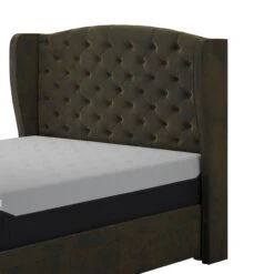 Tempur® Woodbridge Headboard -Taskers Sale Shop woodbridge ottoman bedframe angled mattress smartcool velvet olive