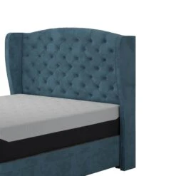 Tempur® Woodbridge Headboard -Taskers Sale Shop woodbridge ottoman bedframe angled mattress smartcool velvet teal